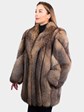 Woman's Crystal Fox Fur Stroller