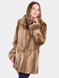 Woman's Taupe Sheared Mink Fur Stroller