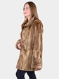 Woman's Taupe Sheared Mink Fur Stroller