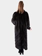 Woman's Ranch Female Mink Fur Coat with Directional Body