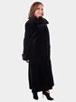 Woman's Black Sheared Mink Fur Coat