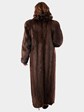 Woman's Medium Tone Long Hair Beaver Fur Coat