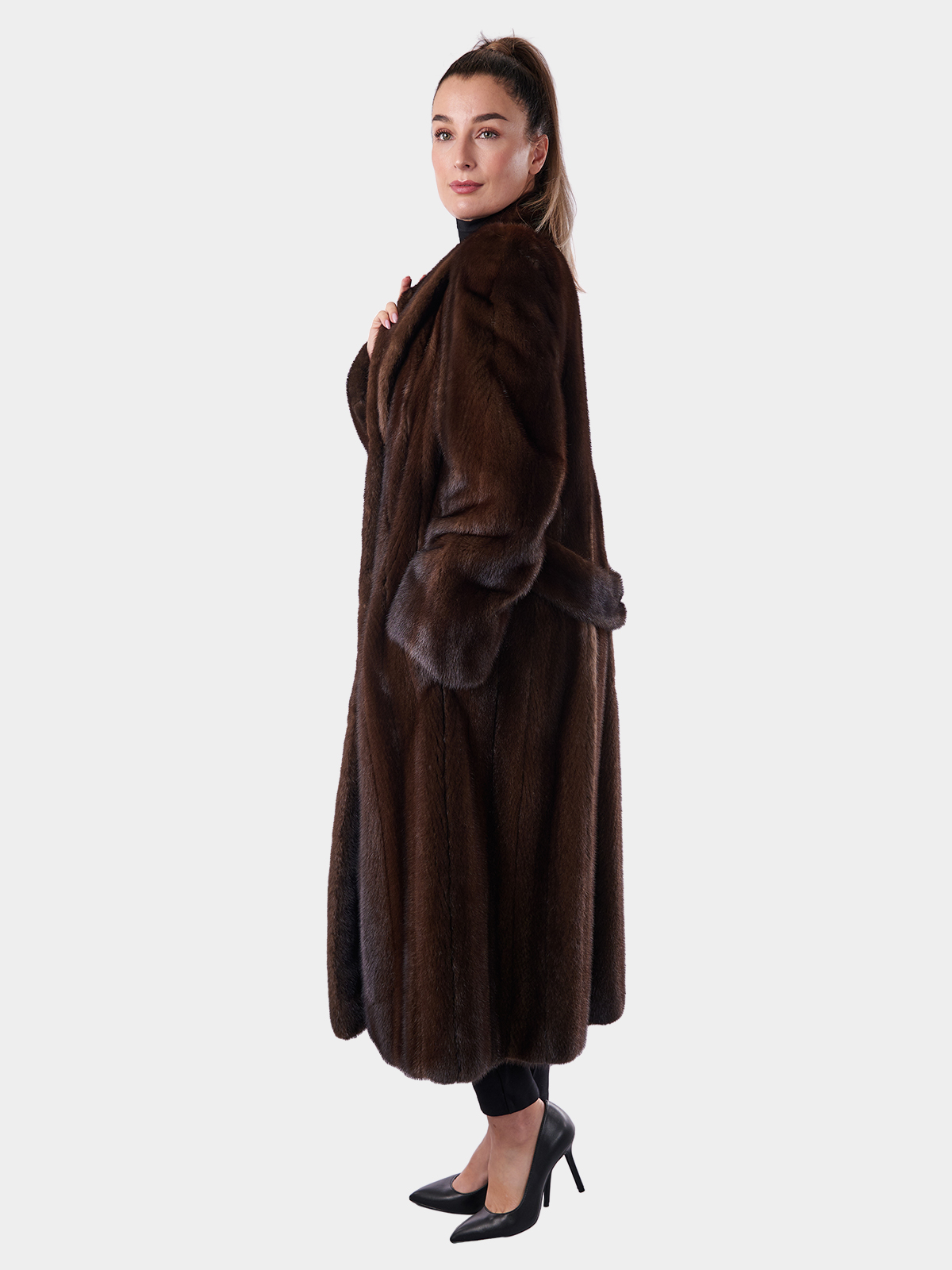 Mahogany Mink Fur Coat - Woman's Medium | Estate Furs