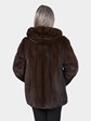 Woman's Mahogany Female Mink Fur Parka