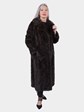 Woman's Dark Mahogany Vintage Mink Section Fur Coat
