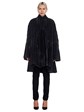 Woman's Grey Sheared Mink Fur Coat by Donna Karan 