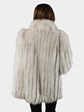 Woman's Blue Fox Fur Cord Cut Jacket