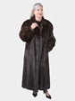 Woman's Dark Mahogany Mink Fur Coat