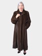 Woman's Mahogany Female Mink Fur Coat