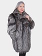 Woman's Silver Fox Fur Stroller