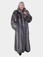 Woman's Louis Féraud Silver Fox Fur Coat