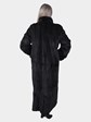 Woman's Ultra Light Black Sheared Mink Coat / Reversible