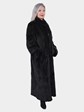 Woman's Ultra Light Black Sheared Mink Coat / Reversible