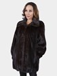 Woman's Mahogany Female Mink Fur Stroller