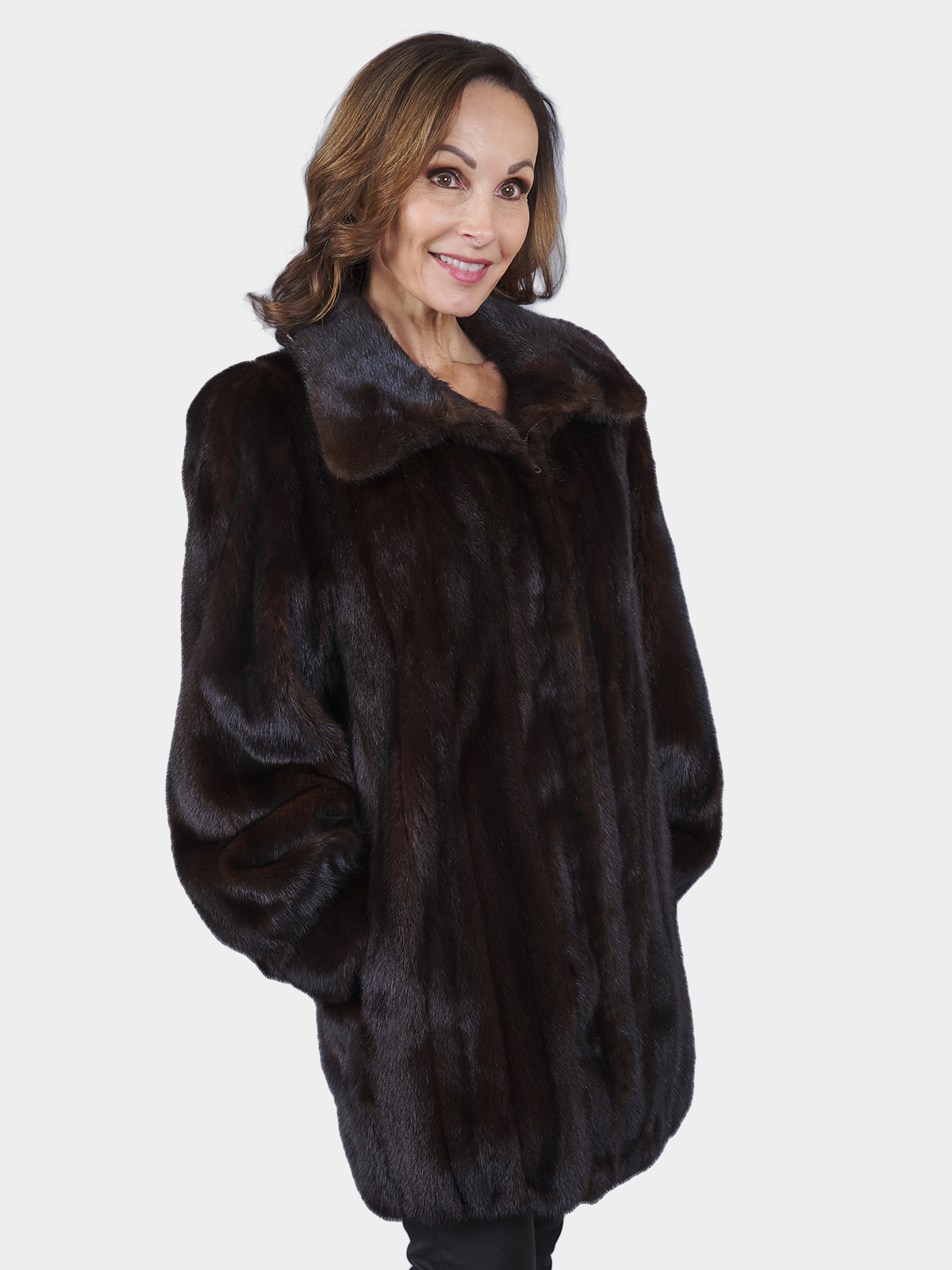 Women's Mahogany Female Mink Fur Stroller | Estate Furs