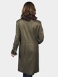 Woman's Remy Pine Leather 7/8 Coat
