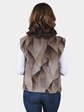 Woman's Taupe Sheared Beaver Fur Vest Reversible to Leather