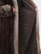 Woman's Mahogany Mink Fur Coat with Fox Trim