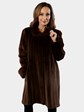 Woman's Brown Sheared Mink Fur Stroller