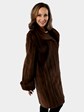 Woman's Brown Sheared Mink Fur Stroller