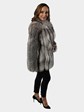 Woman's Indigo Fox Fur Jacket