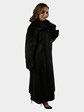 Woman's Ebony Long Hair Beaver Fur Coat