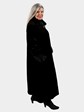 Woman's Black Sheared Mink Fur Coat