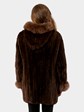 Woman's Lishman Cognac Sheared and Knit Beaver Fur Stroller with Hood