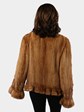 Woman's Whiskey Knit Mink Fur Bolero Jacket