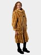 Woman's Sheared Golden Kolinski Fur Coat