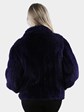 Woman's Paula Lishman Purple Knit Sheared Beaver Jacket
