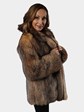 Woman's Crystal Fox Fur Jacket