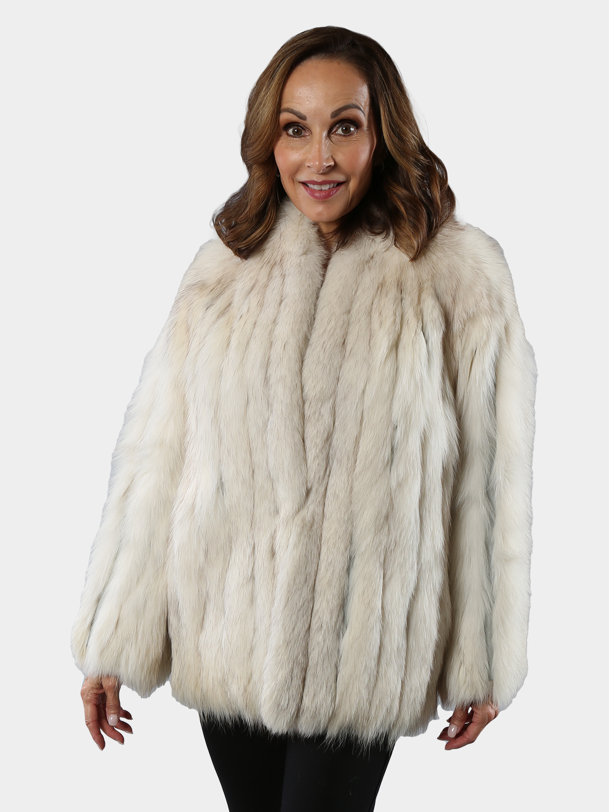 Woman's Natural Blue Fox Fur Jacket