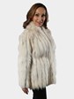 Woman's Natural Blue Fox Fur Jacket