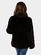 Woman's Dark Brown Louis Feraud Sheared Beaver Fur Jacket