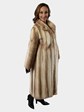 Woman's Brown Cross Mink Fur Coat