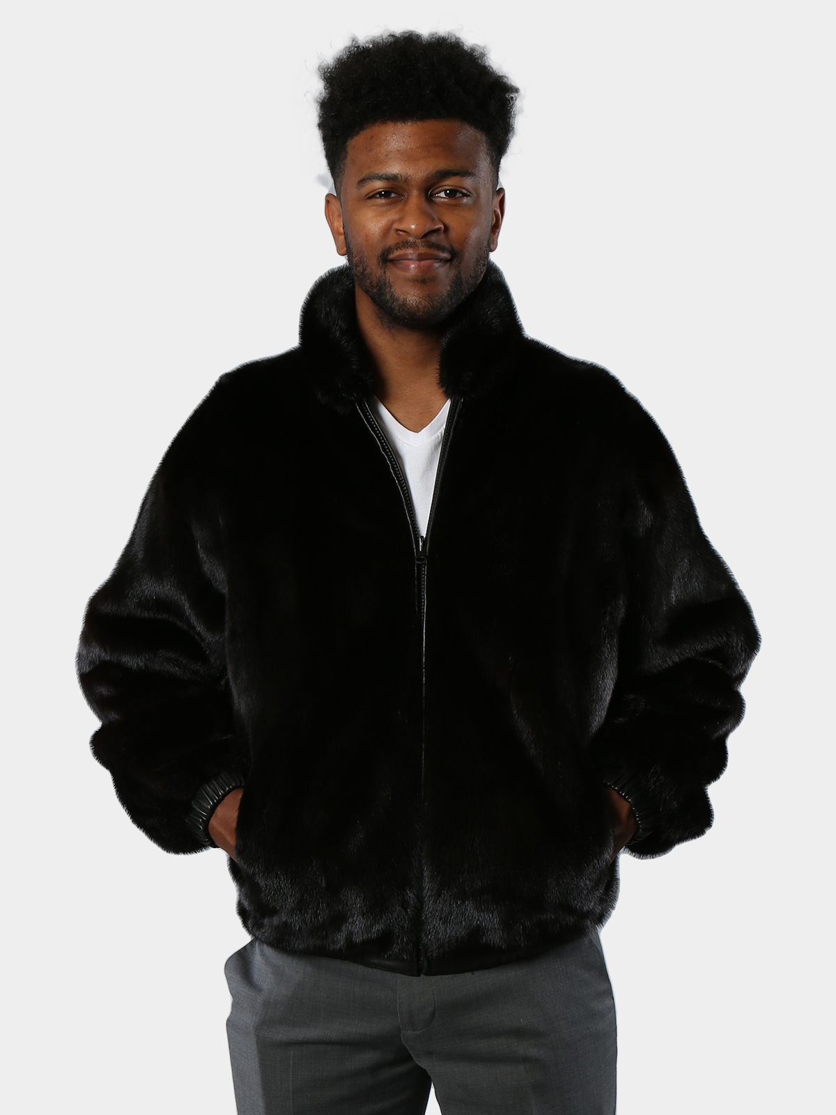 Man's Ranch Mink Fur Jacket Reverse to Leather