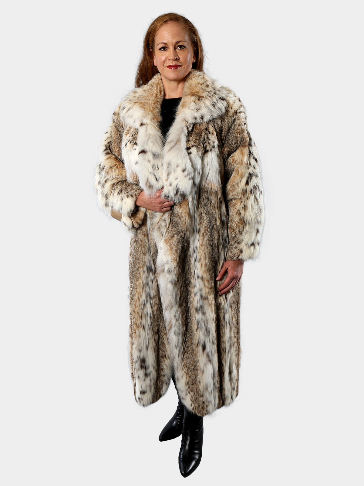Woman's Claude Montana Cat Lynx Fur Coat