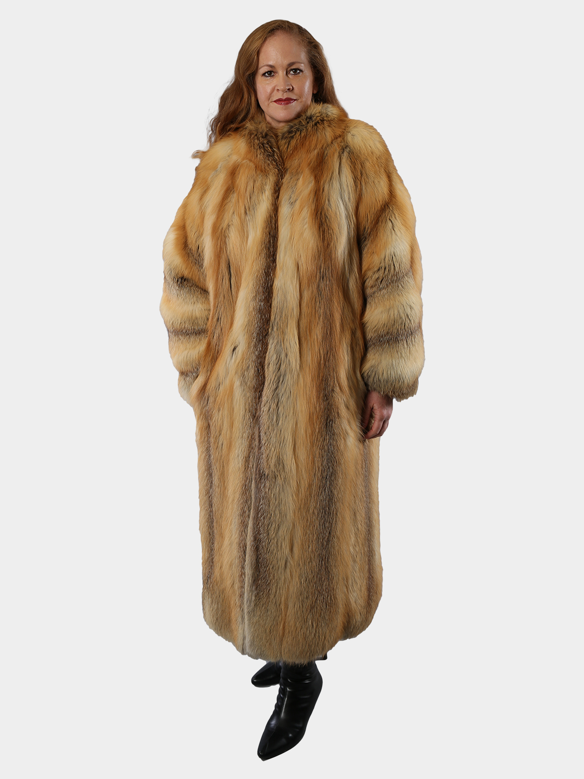 Woman's Red Fox Fur Coat