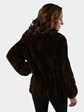 Woman's Paula Lishman Ombre Cognac Sheared and Knit Beaver Fur Jacket