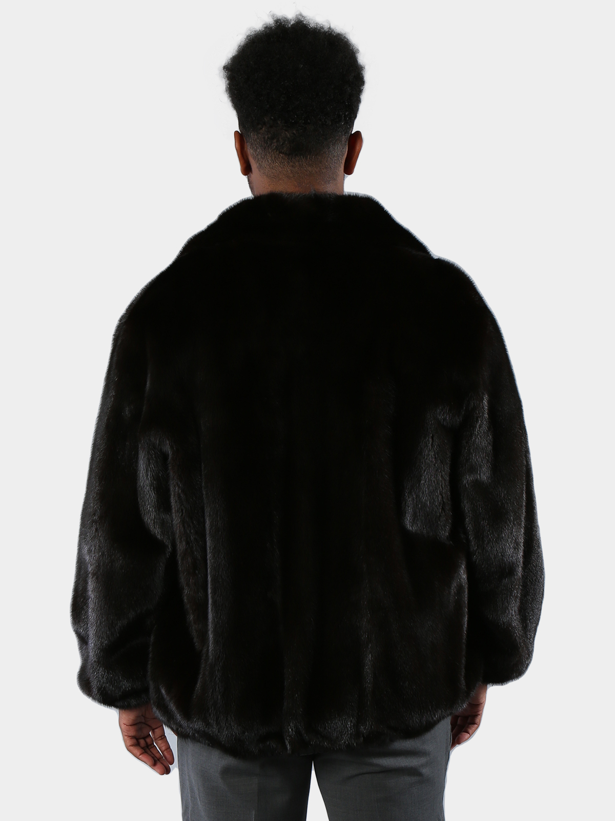 Deep Mahogany Mink Fur and Leather Jacket (Reversible) - Estate Furs