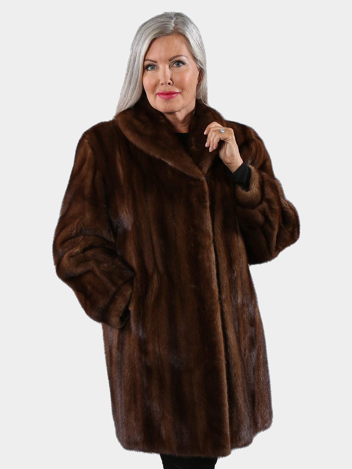 Woman's Mahogany Female Mink Fur Stroller