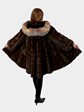 Woman's Oscar de la Renta Demi Buff Female Mink Fur Swing Coat