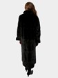 Woman's Ultra Light Black Sheared Mink Fur Coat Reversing to Rain Taffeta