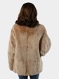 Woman's Tan Muskrat Fur Jacket