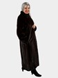 Woman's Mahogany Female Mink Fur Coat