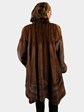 Woman's Demi Buff Female Mink Fur 7/8 Coat with Directional Design