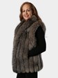 Woman's Indigo Fox Fur Vest