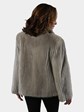 Woman's Cerulean Cord Cut Mink Fur Jacket