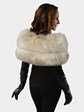 Woman's Petite Blue Fox Fur Shrug